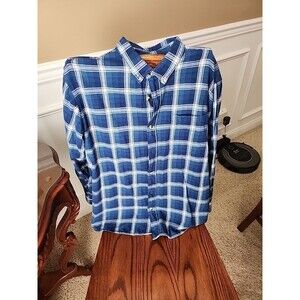 Hobbs Creek Flannel Shirt - Mens 2XL - Blue/Dusk Windowpane EUC